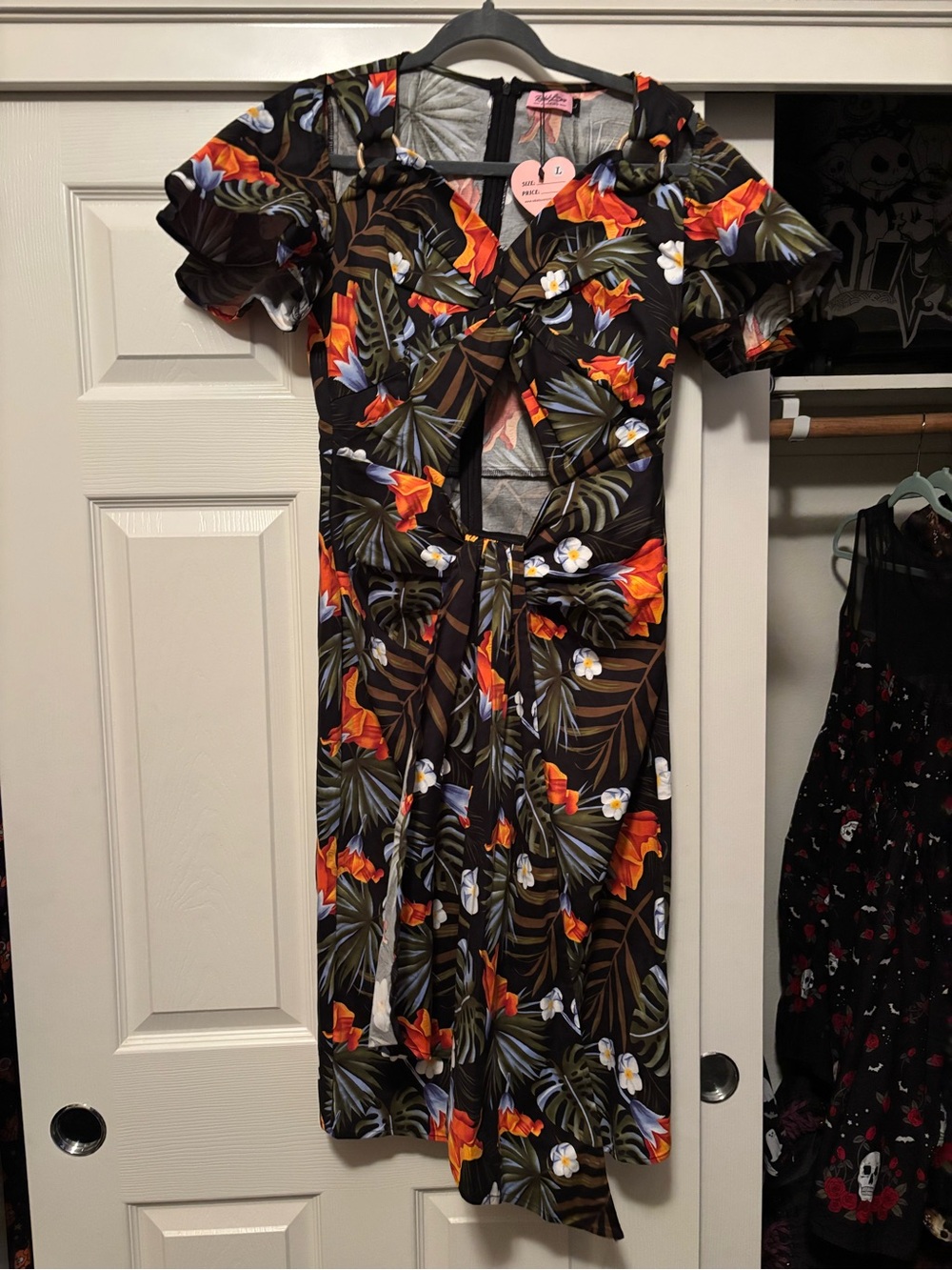 Rebel love Elle tropical retro vintage dress L
